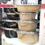 سرویس قابلمه 7 پارچه هلنا طرح سنگ
